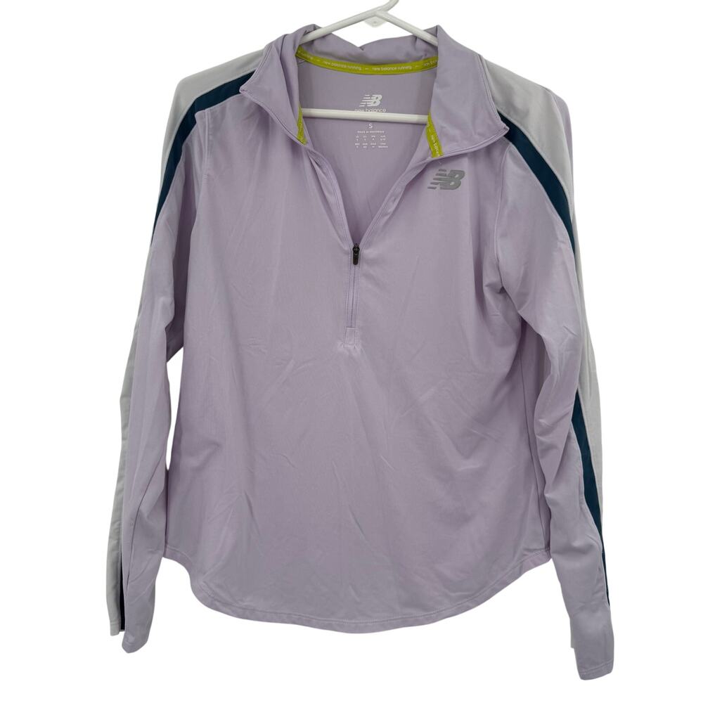 New Balance Size Small Quarter Zip Pullover Sweatshirt Lavender Light Purple
